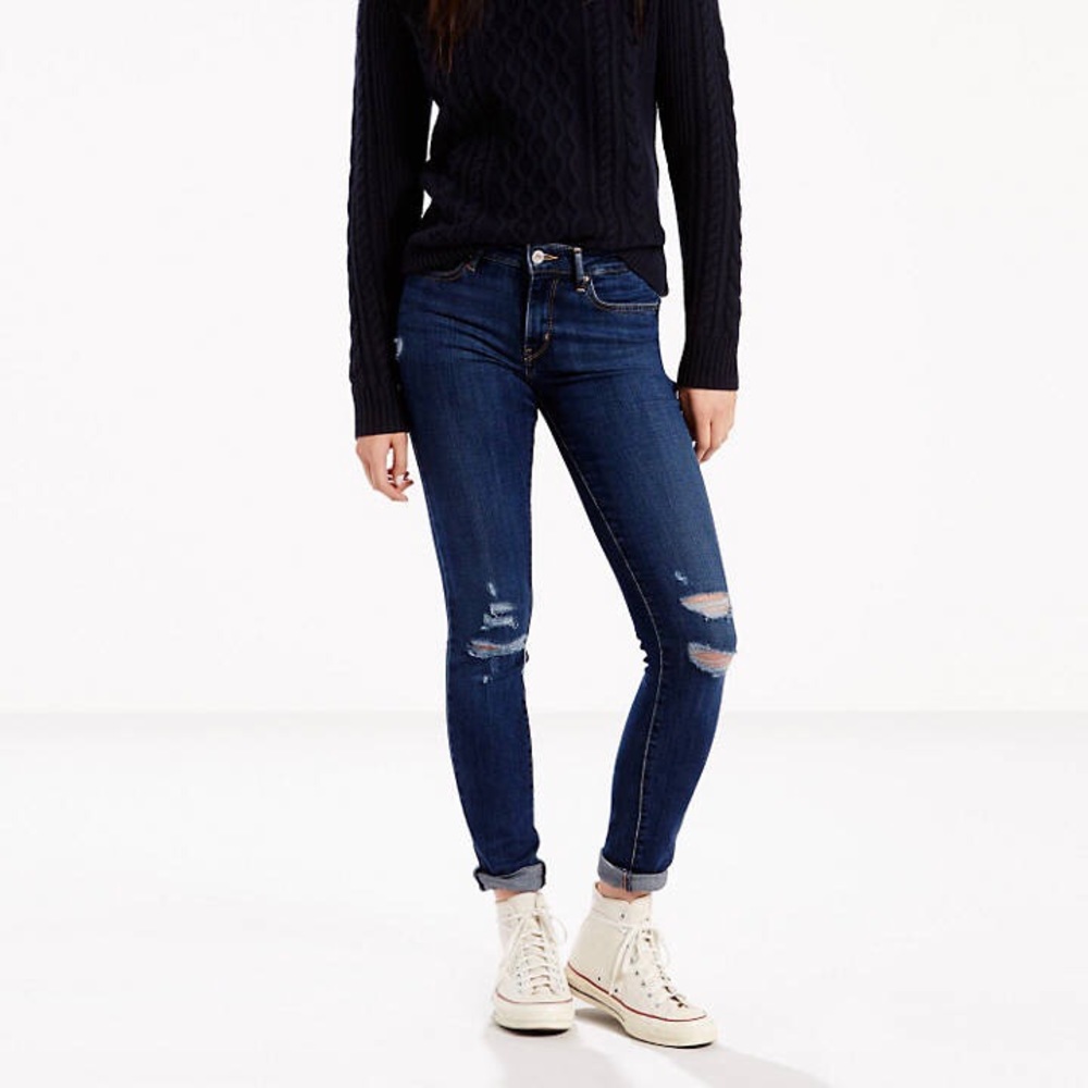 Levi’s 711 Skinny Distressed Jeans